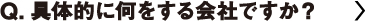 具体的に何をする会社ですか？